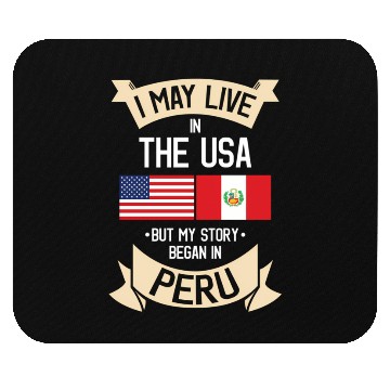 Discover Peru American Flag Usa Peruvian Roots Mouse Pads