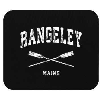 Discover Rangeley Maine Nautical Crossed Oars Mouse Pads