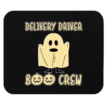 Discover Delivery Driver Boo Crew Spooky Halloween Party Mouse Pads