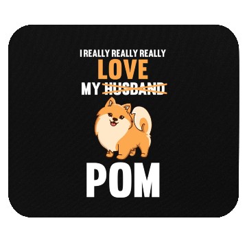 Discover I Love My Husband Pomeranian Mouse Pads