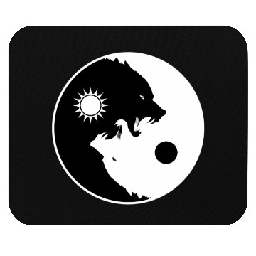 Discover Yin Yang Wolf Spirits Mouse Pads