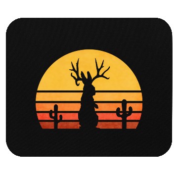 Discover Eighties Jackalope Cryptid Rabbit Mouse Pads