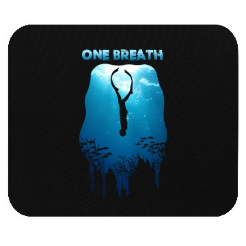 Discover Freediving One Breath Diving Apnea Ocean Free Dive Mouse Pads