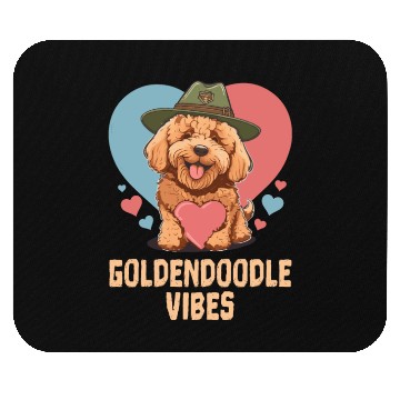 Discover Goldendoodle Vibes Cute Dog Mom Golden Doodle Dog Mouse Pads