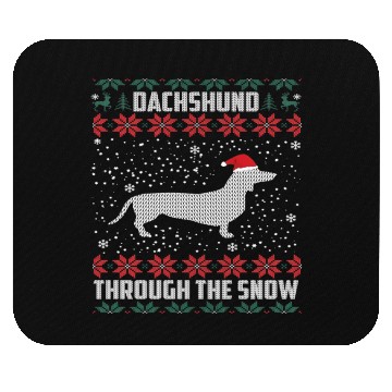 Discover Dachshund Through The Snow Ugly Mouse Pads