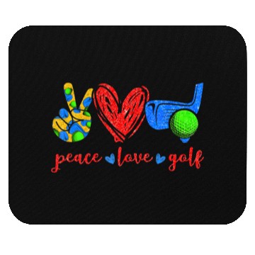 Discover Peace Love Golf Cute Golf Lovers Mouse Pads