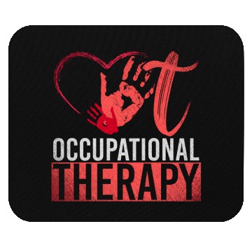 Discover Ota Exercise Heart Hand Print Exercise Occupationa Mouse Pads