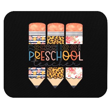 Discover Preschool Teacher Funny Leopard Pencil Back To Sch Mouse Pads