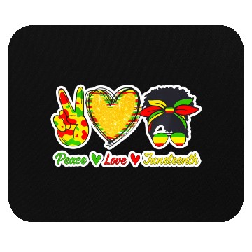 Discover Peace Love Junenth Black Pride Freedom Independenc Mouse Pads