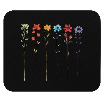 Discover Serene Linear Floral Artwork Mouse Pads