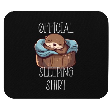 Discover Official sleeping pajama Mouse Pads sea otter