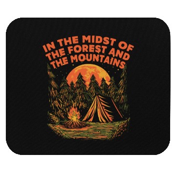Discover Forest and Mountains Camping Hiking Camper Hiker W Mouse Pads