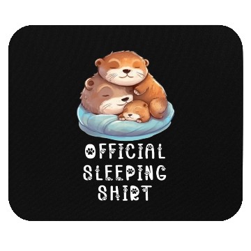 Discover Official sleeping pajama Mouse Pads sea otter