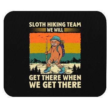 Discover Sloth Hiking Team Wanderlust funny Mountaineer Mouse Pads