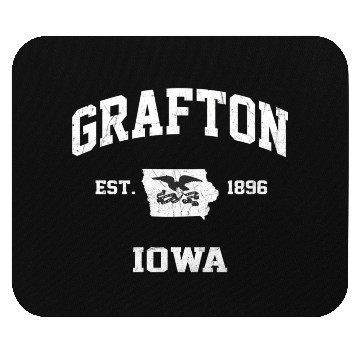 Discover Grafton Iowa Ia State Athletic Style Mouse Pads