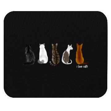 Discover I Love Cats For Cat Mouse Pads