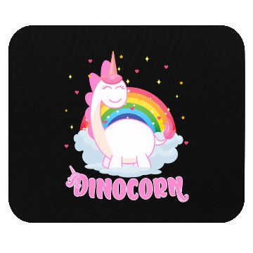 Discover Dinocorn For Unicorn And Dinosaur Mouse Pads
