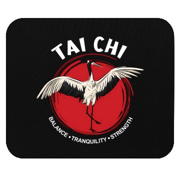 Discover Tai Chi Crane Balance Tranquility Strength Qigong Mouse Pads