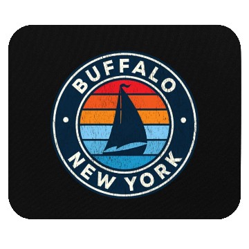 Discover Buffalo New York Ny Sailboat 70S Mouse Pads