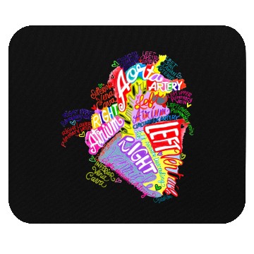 Discover Anatomical Heart Word Graffiti Mouse Pads