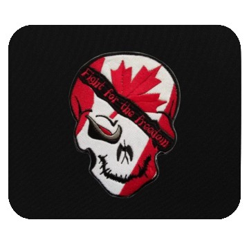 Discover Canada flag skull Fight for the freedom Mouse Pads
