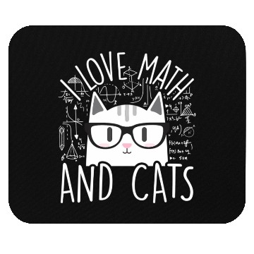 Discover I Love Math And Cats Kitty Cat Feline Mouse Pads