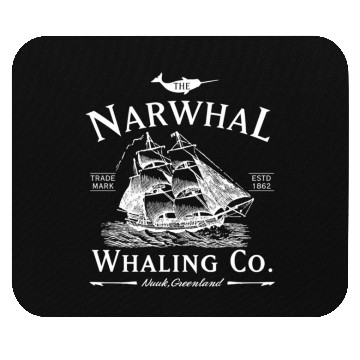 Discover Narwhal Whaling Co Mouse Pads