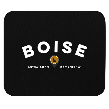 Discover Boise Idaho Id Map Mouse Pads