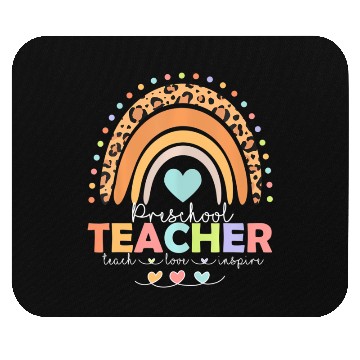 Discover Rainbow Teach Love Inspire Preschool Teacher Back Mouse Pads
