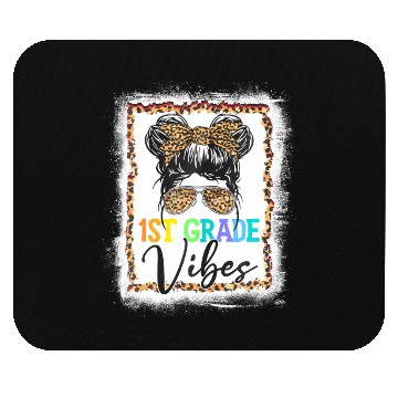 Discover Leopard Messy Bun Bleached Girls 1st Grade Back To Mouse Pads