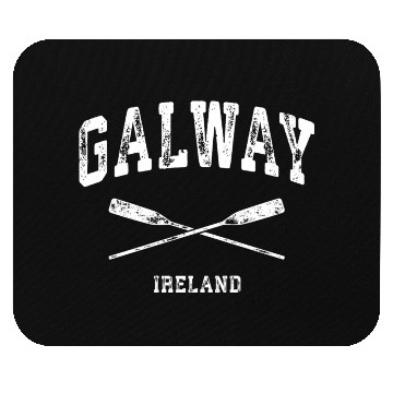Discover Galway Ireland Nautical Crossed Oars Mouse Pads