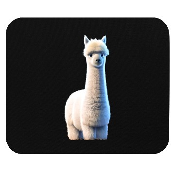 Discover fluffy alpaca Mouse Pads