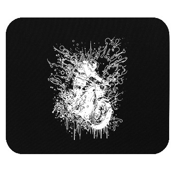 Discover Motorcycle Off-road Ride Tattoo Splash Style Mouse Pads