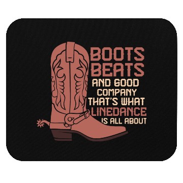 Discover Line Dance Boots Beats Good Company Country Music Mouse Pads