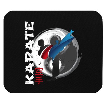 Discover Martial Side Kick Ying Yang Karate Mouse Pads