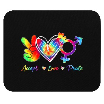 Discover Peace Love Pride Rainbow Tie Dye Gay LGBT Pride Mouse Pads