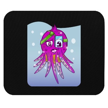 Discover Cute pink octopus Mouse Pads