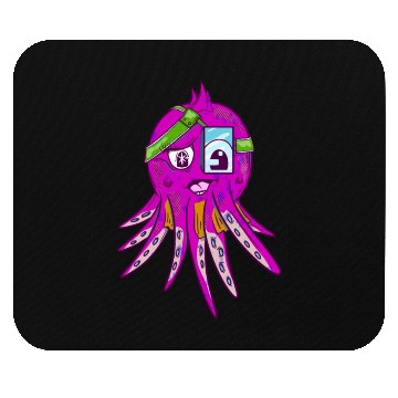 Discover Octopus Wearing an eye patch Mouse Pads