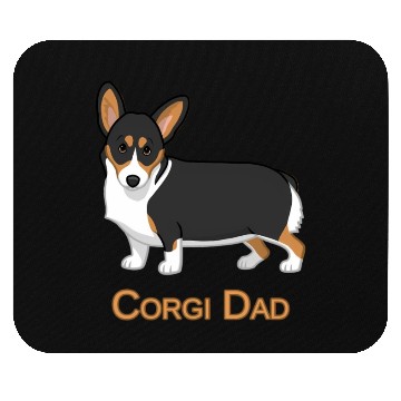 Discover Black Tricolor Pembroke Corgi Dad Dog Mouse Pads