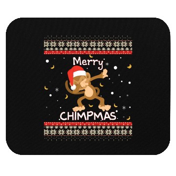 Discover Merry Chipmas Ugly Monkey Jumper Mouse Pads