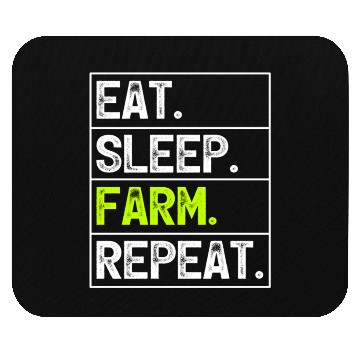 Discover Farmer Farming Eat Sleep Farm Repeat Mouse Pads