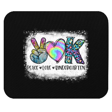Discover Peace Love Kindergarten Teacher Appreciation Retro Mouse Pads