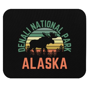 Discover Denali National Park Alaska Moose Hiking Nature Mouse Pads