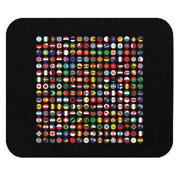 Discover World Flags Travel 256 Flag International Learning Mouse Pads