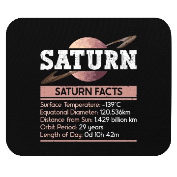 Discover Saturn Planet Facts Space Lover Solar System Mouse Pads