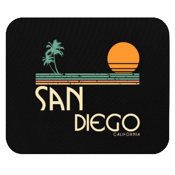 Discover San Diego California Sunset Palms Mouse Pads
