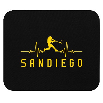 Discover San Diego Baseball Heartbeat Sd Game Day Padre Mouse Pads