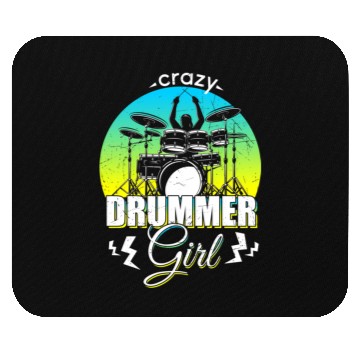 Discover Crazy Drummer Drums Drummer Saying Mouse Pads
