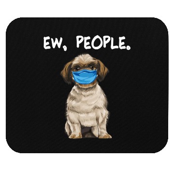 Discover Shih Tzu Ew People Dog Wearing Face Mouse Pads