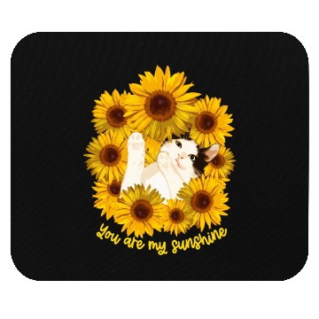 Discover Cat Cat Sunflower T Cat Sunshine Mouse Pads